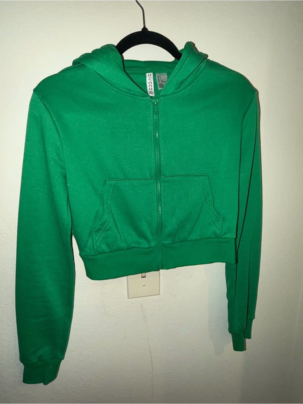 H&M Divided Bright Green Zip Hoodie